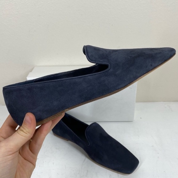 Vince Clark square toe loafers in coastal blue suede, size 7 - Picture 4 of 8